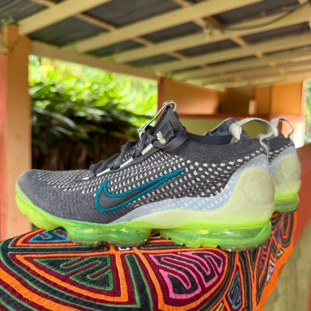 Nike Air VaporMax‎ 2021 FK GS Sneakers Mens Size 4Y Anthracite Green DB1550-009